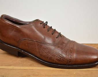 Allen Edmonds Dellwood Black Split Moc Toe Lace up Blucher Size