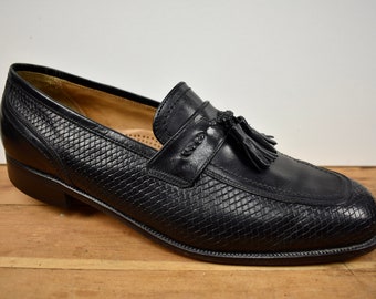 Florsheim Black Moc Toe Tassel Loafer Size: 10.5D