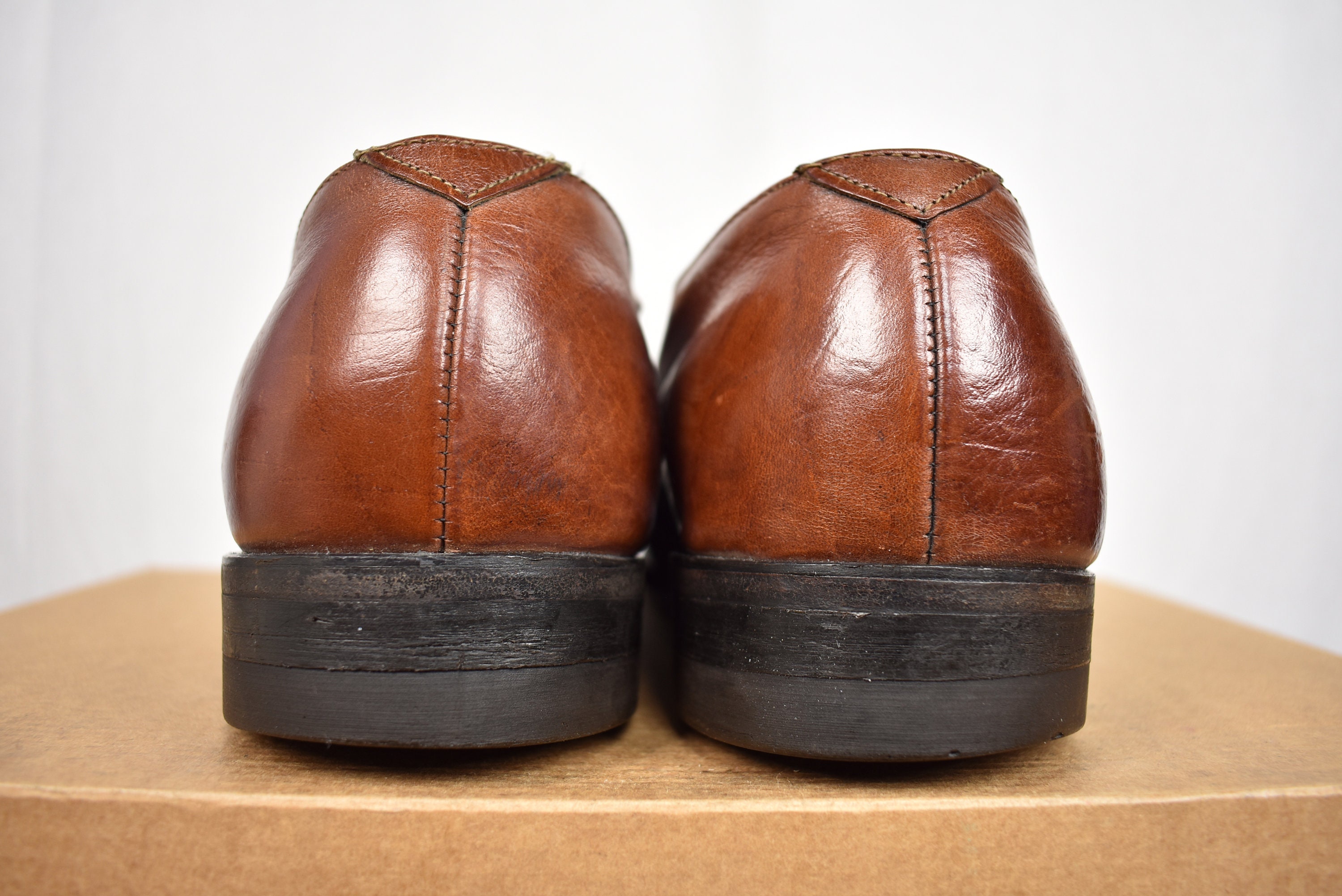 Stuart Holmes Brown Leather Plain Toe Monk Strap Oxford Size  display picture 3
