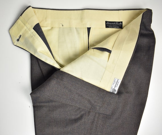 Harwick Slacks Solid Grayish Brown 100% Wool Dres… - image 3