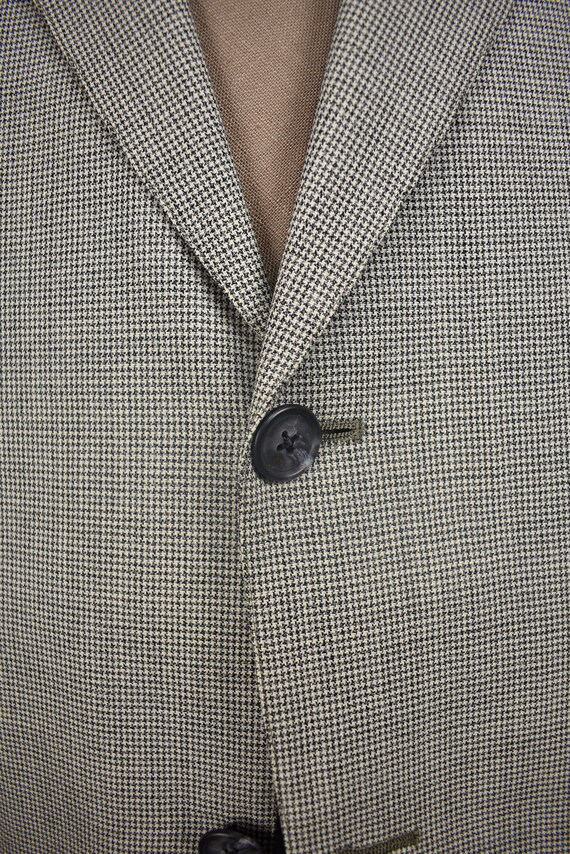 Geoffrey Beene Light Gray Houndstooth Worsted Woo… - image 2