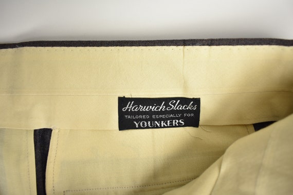 Harwick Slacks Solid Grayish Brown 100% Wool Dres… - image 5