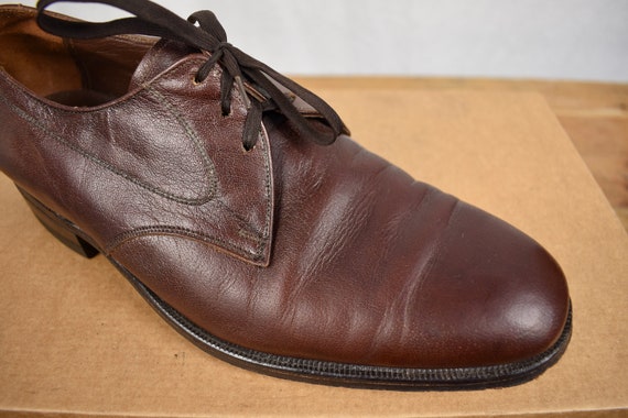 Florsheim Solid Brown Leather Plain Toe Lace Up B… - image 10