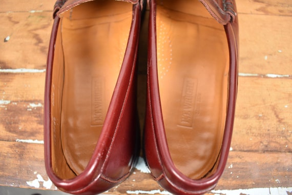 E.T. Wright Solid Burgundy Leather Moc Toe Penny … - image 10