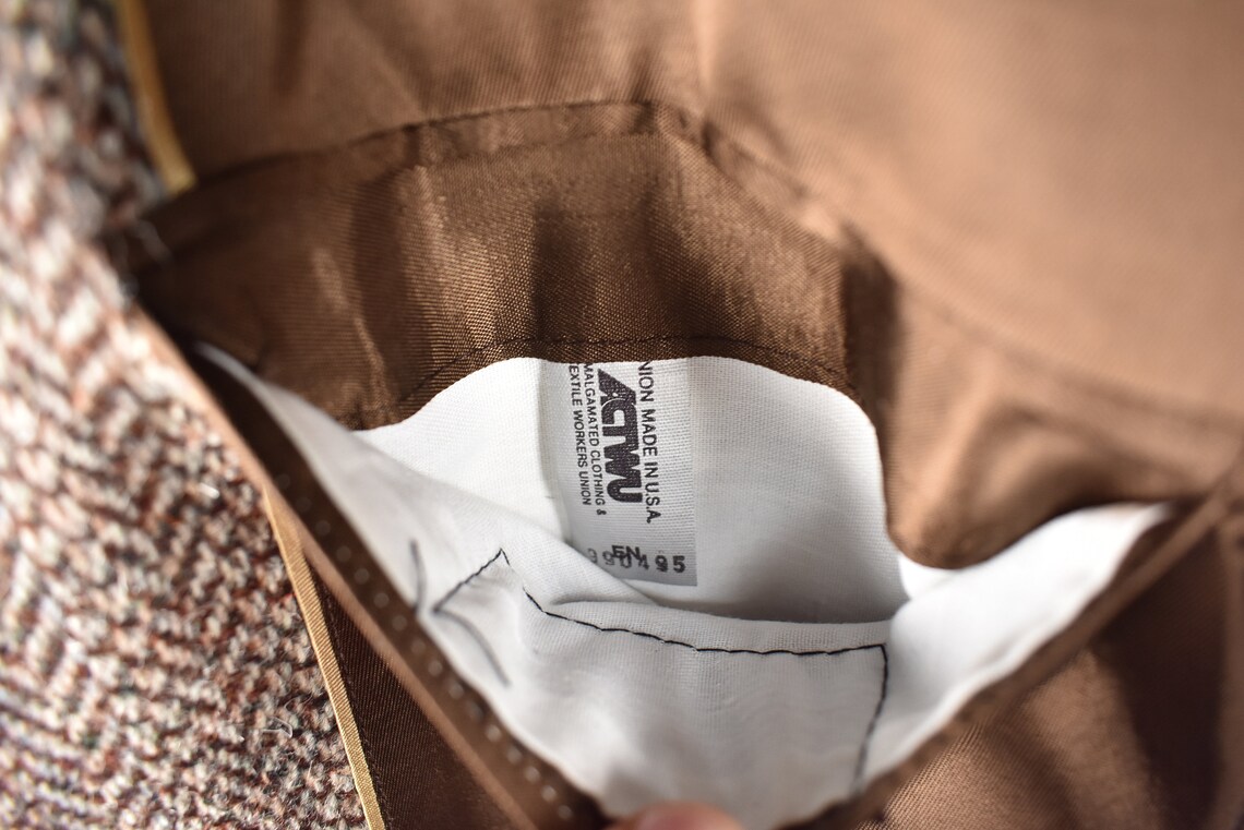 19761994 John Alexander Brown Herringbone Tweed Two Button Etsy