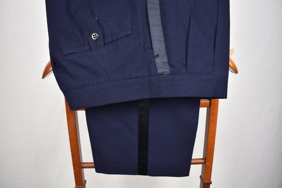 1949-1962 Hart Schaffner Marx Solid Navy Blue Two… - image 9