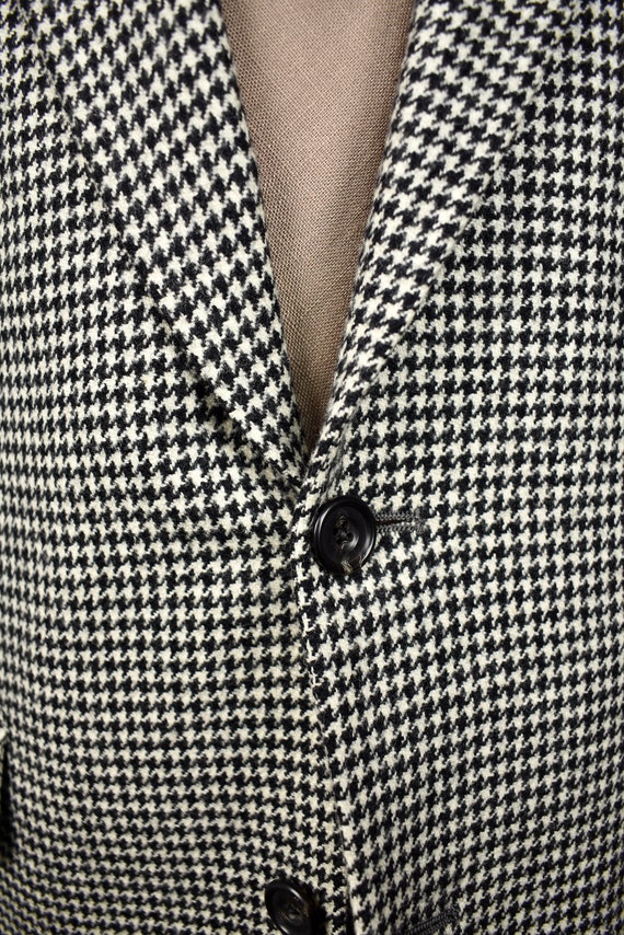 Linett Ltd Black/White Houndstooth Wool Two Butto… - image 2