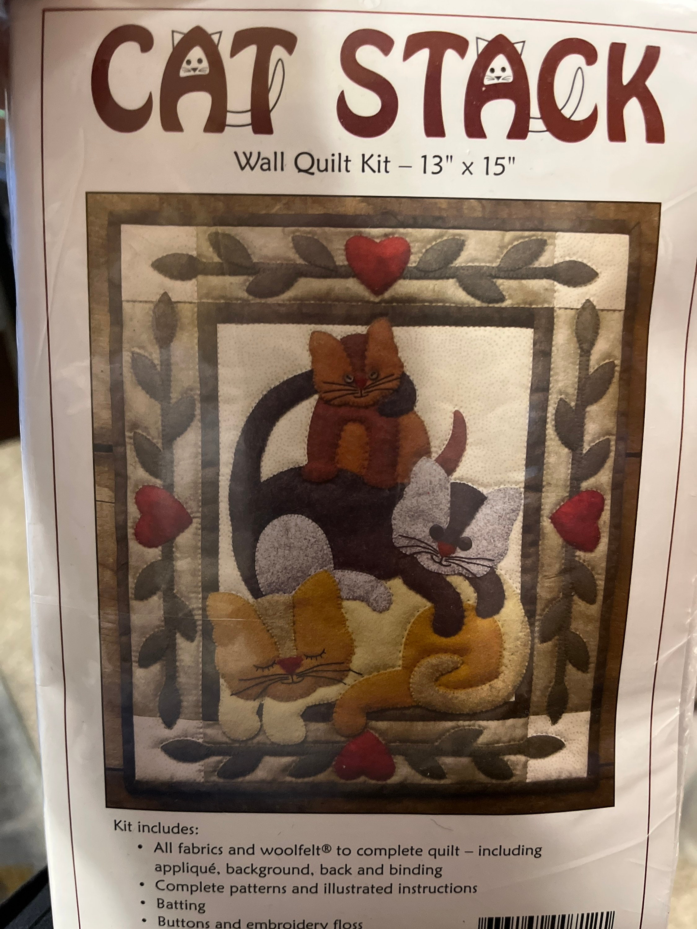 Cat Stack Hanging Quilt Kit - Etsy