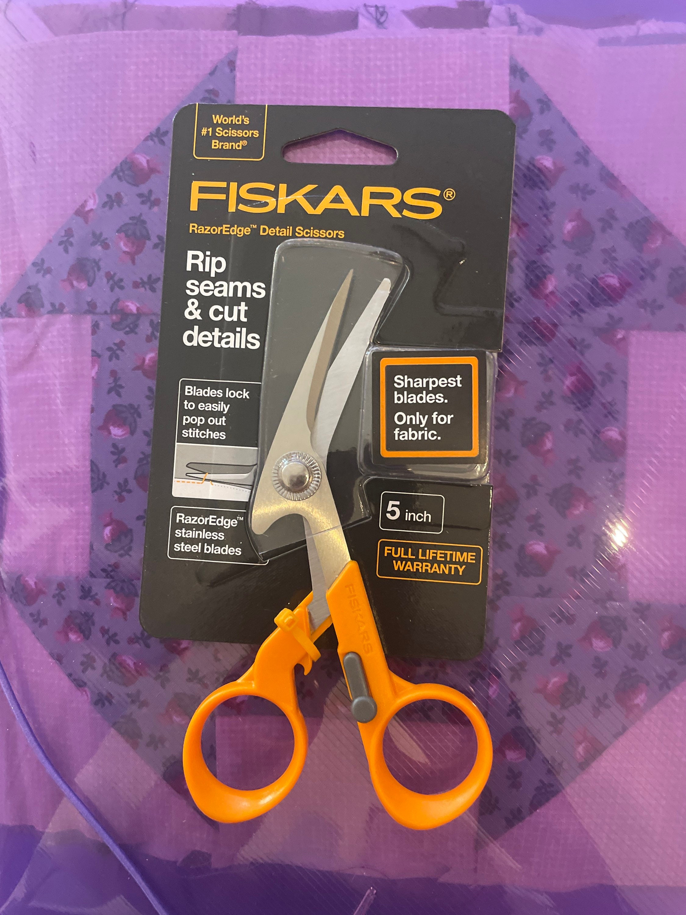 Fiskars Stainless Steel 8 Purple Designer Scissors, 1 Each