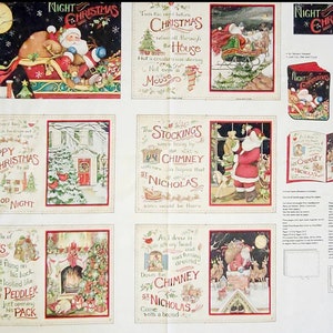 The Night Before Christmas and other Holiday fabric book panels