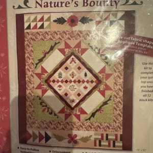 Joann QBOM Natures Bounty Complete quilt kit including Setting Kit.