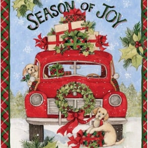 Christmas Themed Fabric Panels by Susan Winget, VIP and Brother Sister Design Sudio.