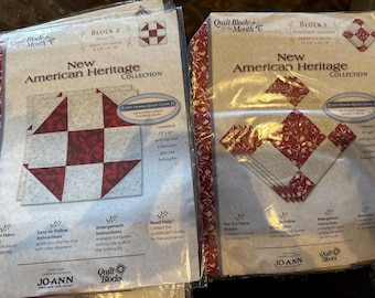 New American Heritage, block of the month, by Quilt Blocks for JoAnn complete kit