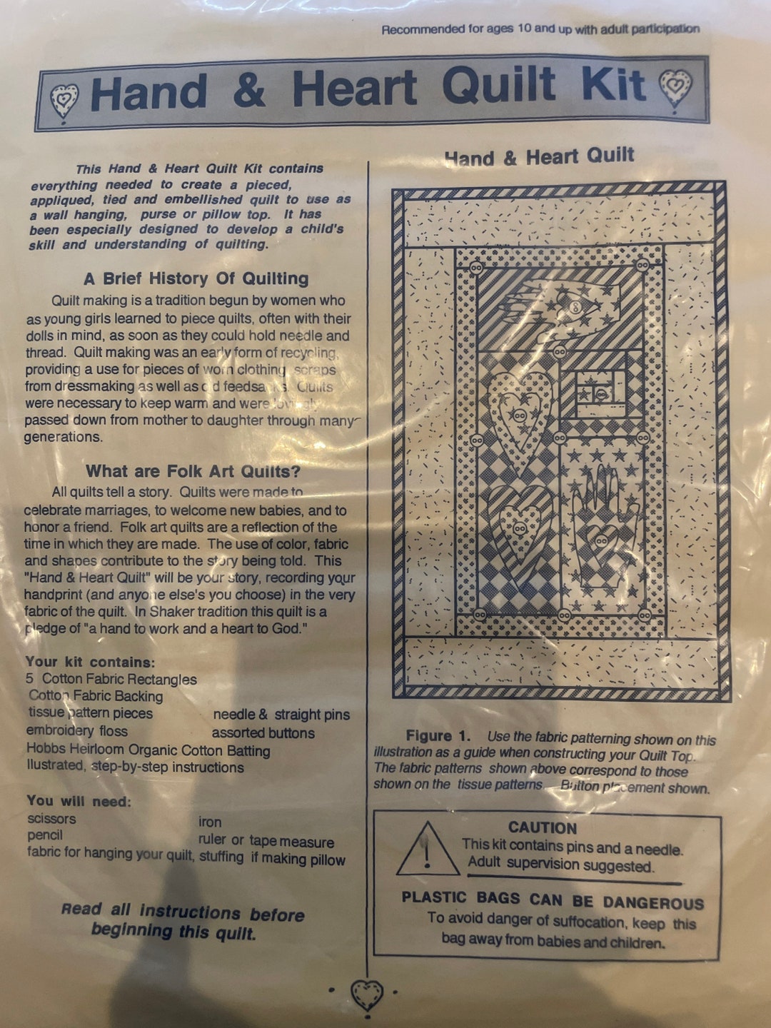 Hand and Heart Quilt Kit - Etsy
