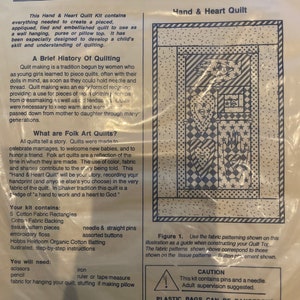 Hand and Heart Quilt Kit