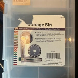 Simplicity bias tape maker tips storage bin used