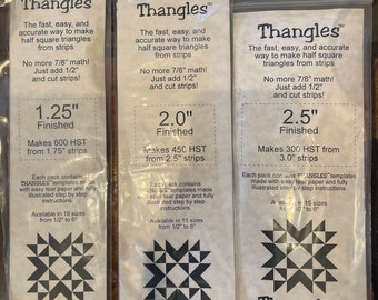 Elige entre varios tamaños: Thangles de 1,25”, 1,75”, 2,0”, 2,5”, 3”, 4”, 5”.