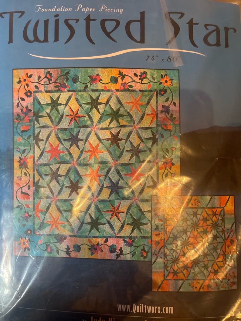 Twisted Star Quilt Patterns - Foundation Paper Piecing by Quiltworx. - Etsy