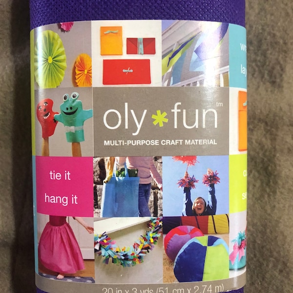 Oly-Fun pre packaged multi-purpose craft material.  3 yards by 20”