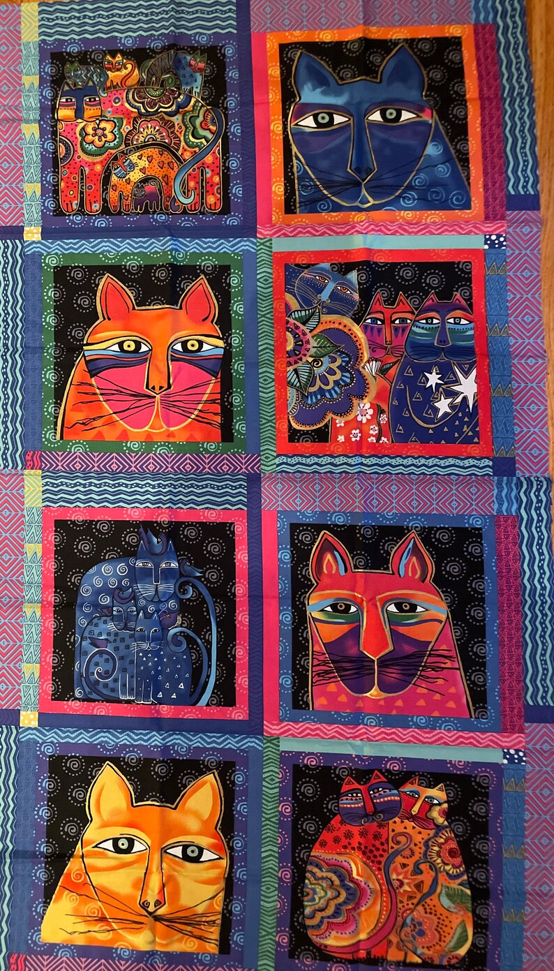 Adorable Cat Themed Fabric Panels Etsy