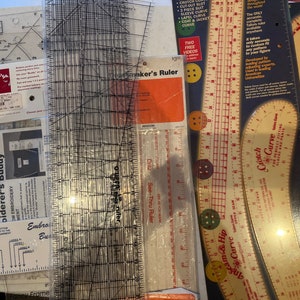 Dressmaker and Quilting Templates and rulers