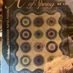 Judy Niemeyer Un toque de primavera, patrón de colcha de piezas de papel Foundation de Quiltworx.