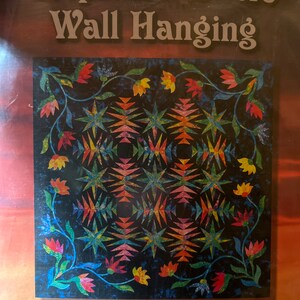 Tropical Flowers wall hanging quilt pattern - Foundation Paper piecing by Quiltworx.