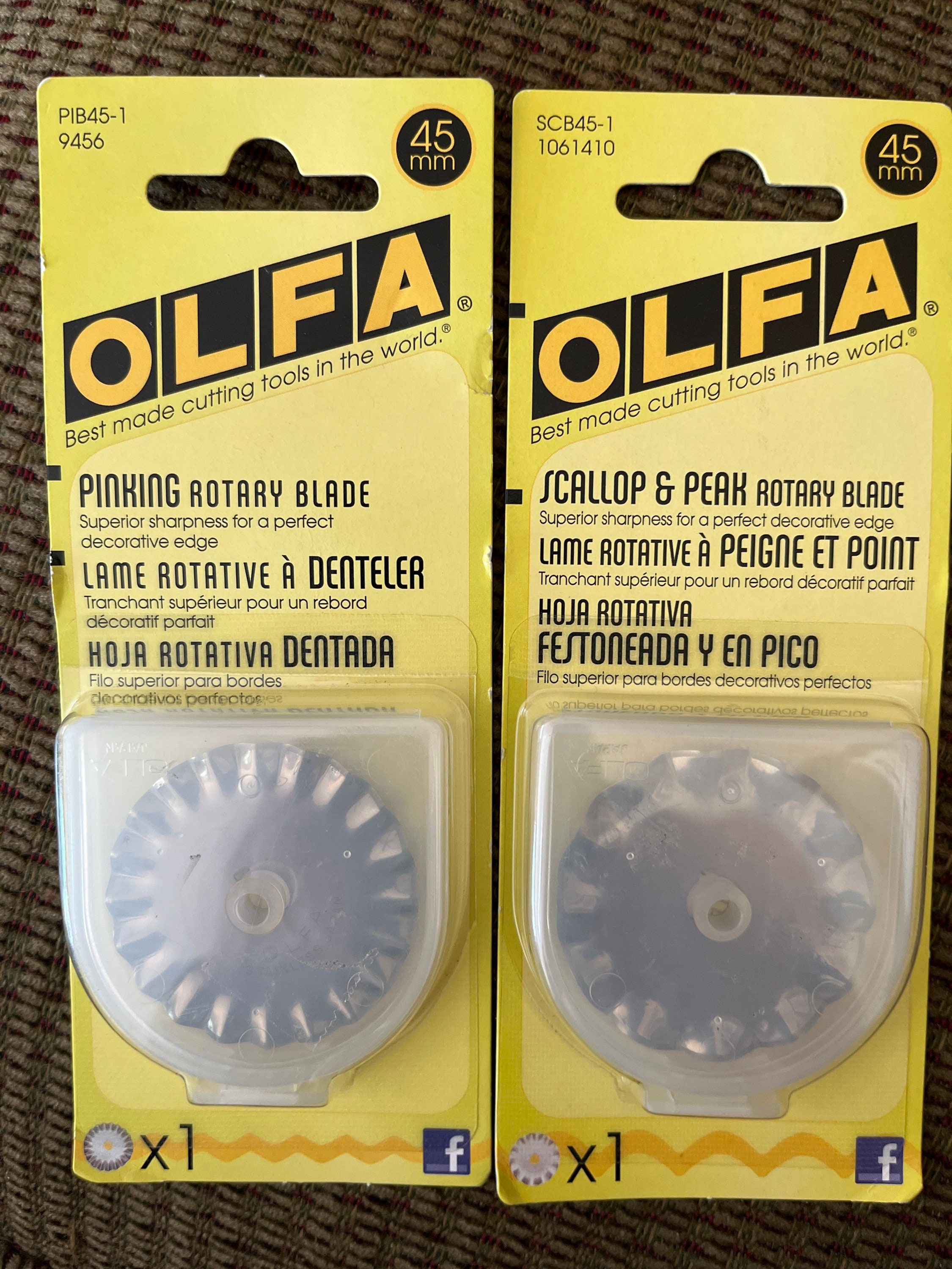 OLFA® 45mm PINKING Rotary Blade. Stainless Steel Olfa® Brand Rotary Cutting  Blade. Decorative Pinking Edge. 1 Blade/pkg. PIB45-1 -  Finland