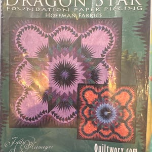 dragon Star  quilt pattern - Foundation Paper piecing by Quiltworx.