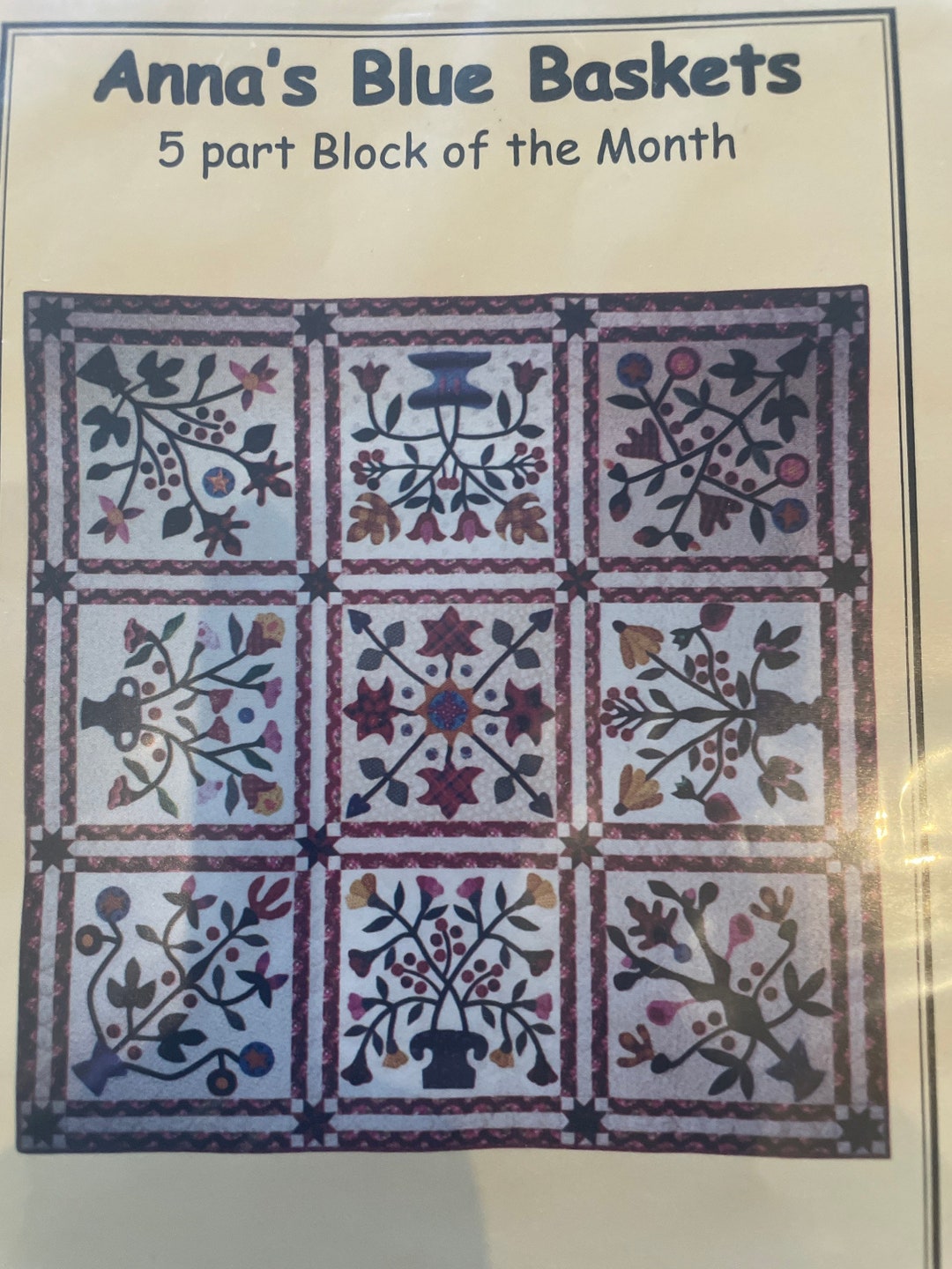 Annas Blue Baskets Quilt Pattern - Etsy