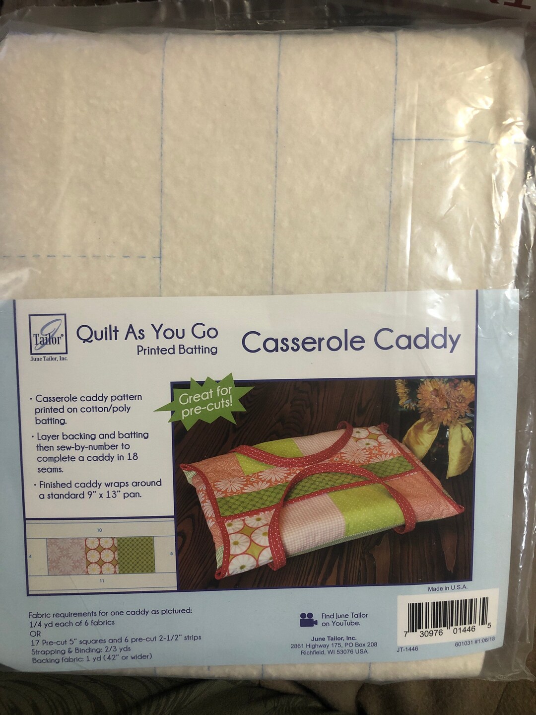 Quilt as You Go Casserole Caddy Batting Etsy