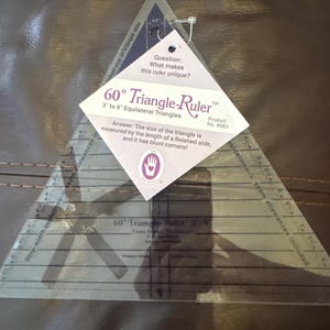 60° triangular ruler 3 inch to 9 inch product 8963