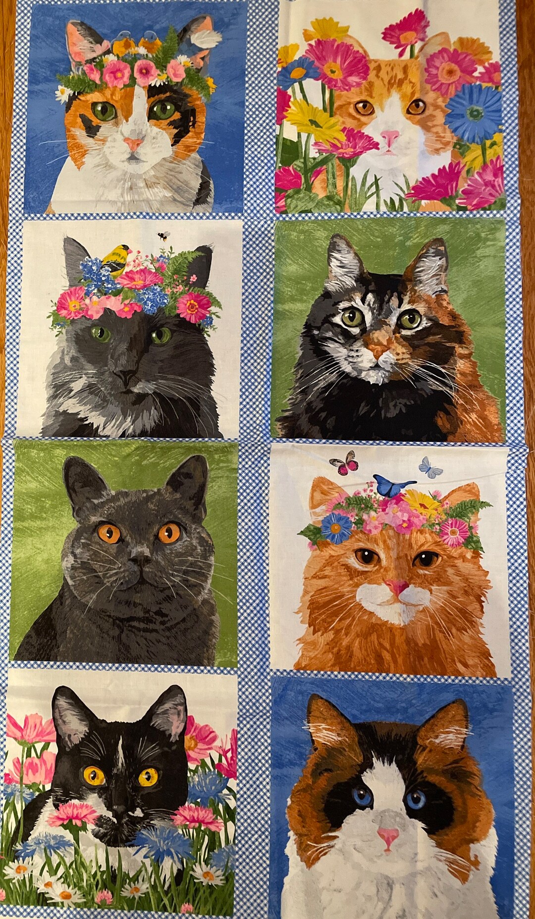 Adorable Cat Themed Fabric Panels Etsy