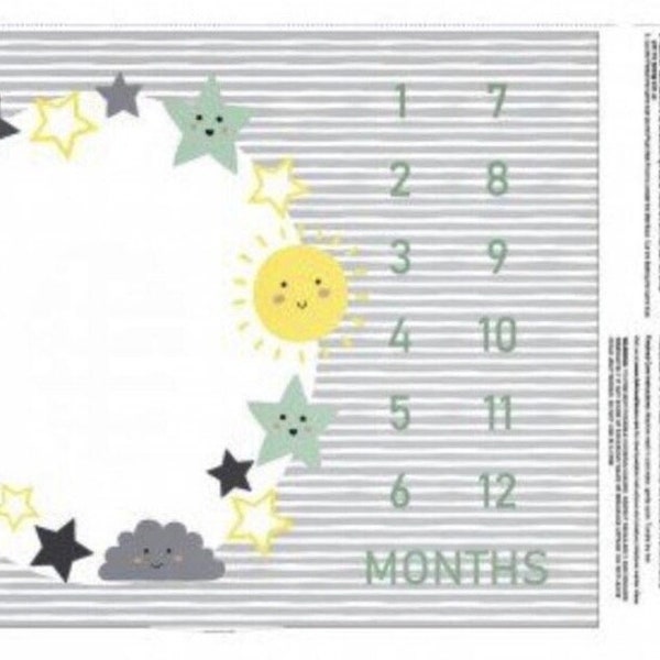 Wishes and Whimzie Milestone Baby growth mat