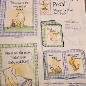 Children’s Pooh fabric soft book panels