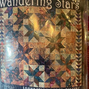 Wandering stars  quilt pattern - Foundation piecing by Judy Niemeyer for Quiltworx.