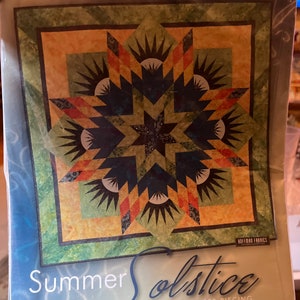 Summer Solstice quilt pattern - Foundation Paper piecing by Quiltworx.