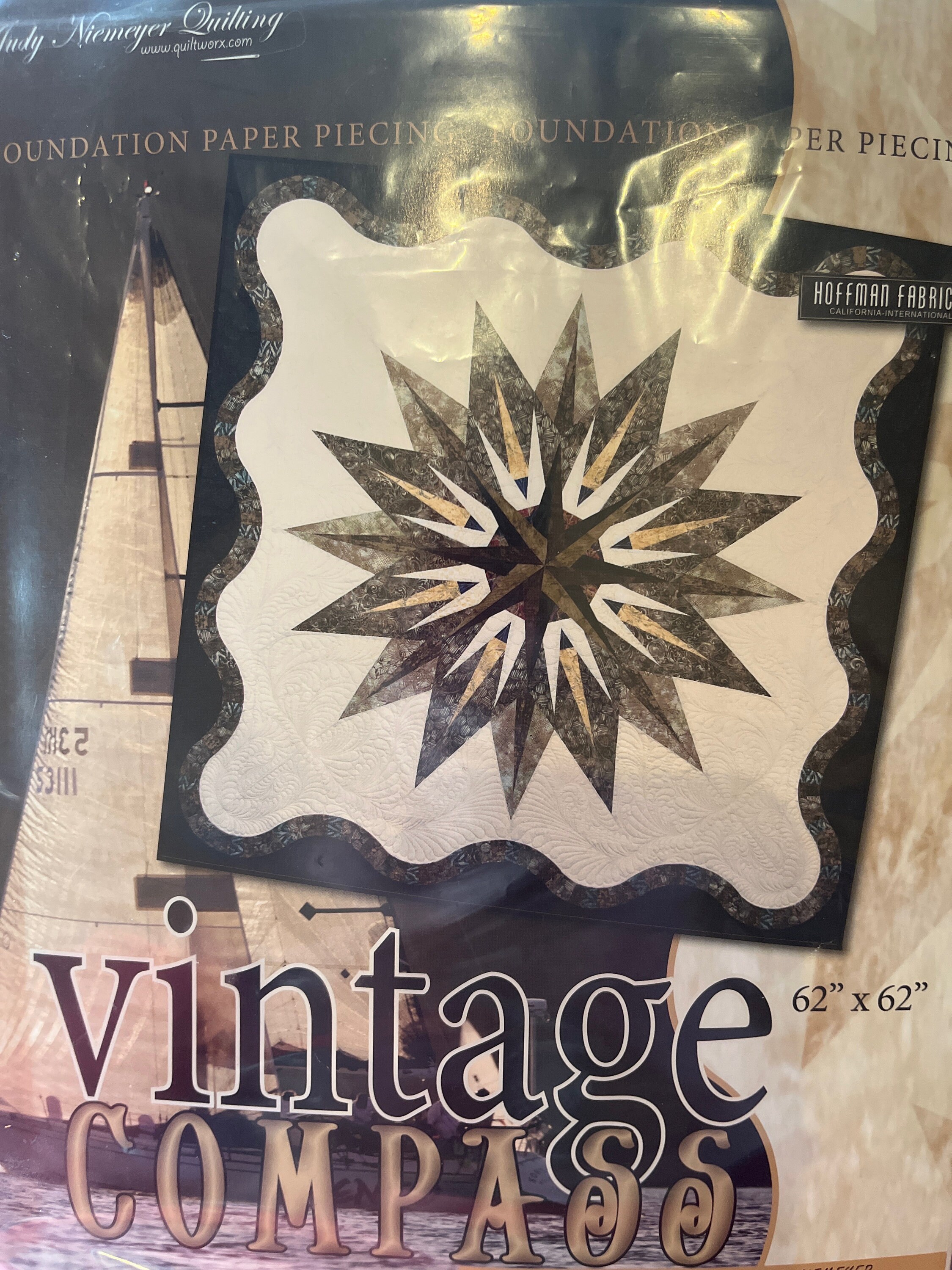 Judy Niemeyer Vintage Compass, Foundation Paper Piecing Quilt Pattern ...