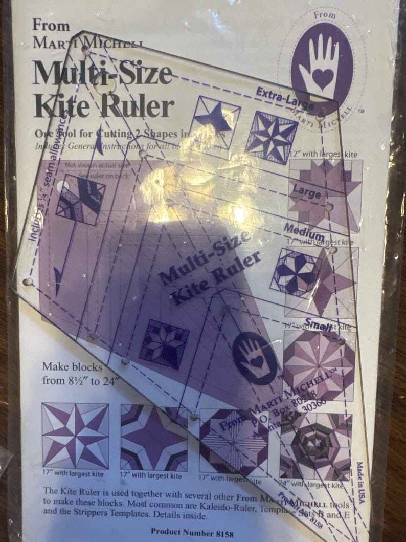 Multi size kite ruler, pattern, 8158
