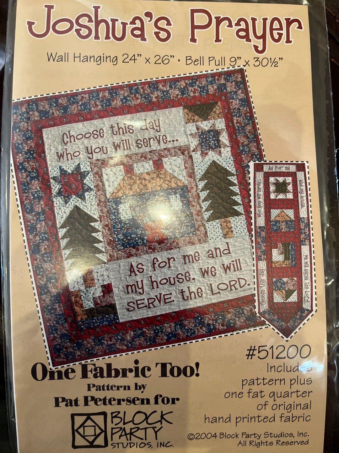 Joshuas Prayer Quilt Kit Pattern and Fabric Wall Hanging Etsy