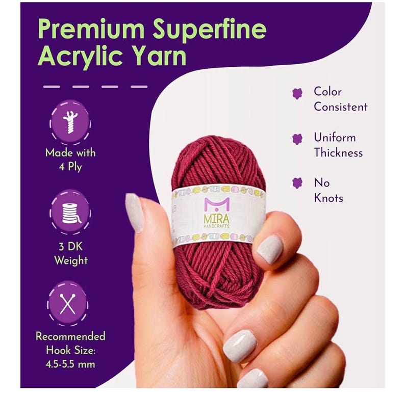 Mira Craft Yarn - Mini individual yarn skeins image 7