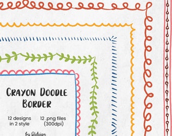 Borde de aula con crayones PNG, lindo marco de hoja de trabajo para niños, decoración de página de primaria