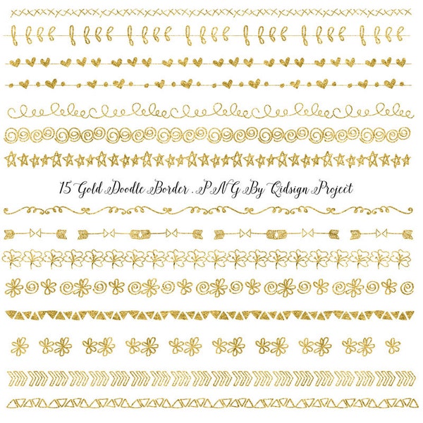 Gold doodle border, Swirly frame clip art, foliage border image, blog graphics, flourished border, photography template, divider element