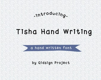 Tisha Hand Writing Digital fonthand written fontpersonal and commercial useinstant download