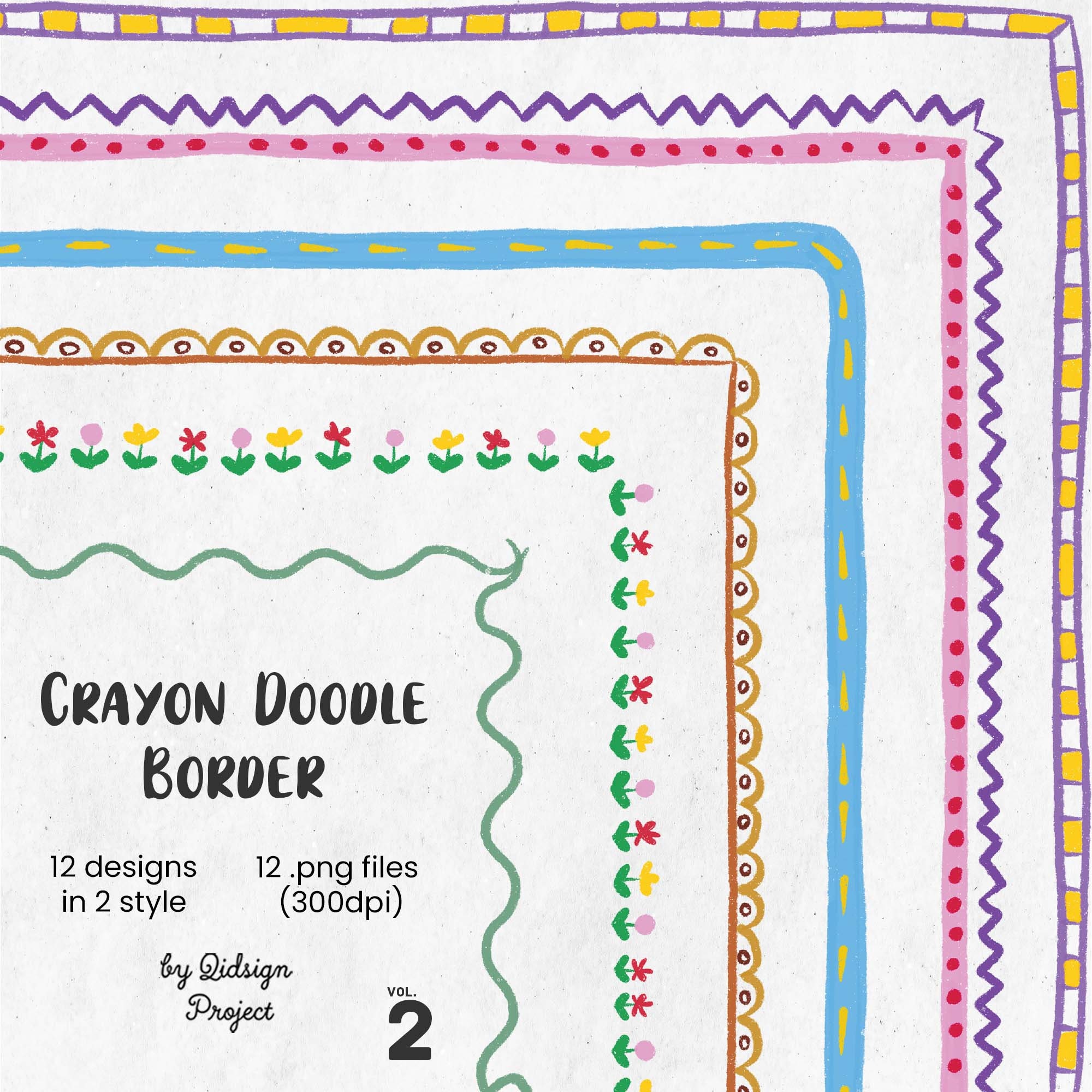 12 Crayon Doodle Border, Decorative Element, Crayon Brush Strokes, Page  Border, Scrapbook Blog Graphics Personal and Commercial Use - Etsy, image size:2000x2000