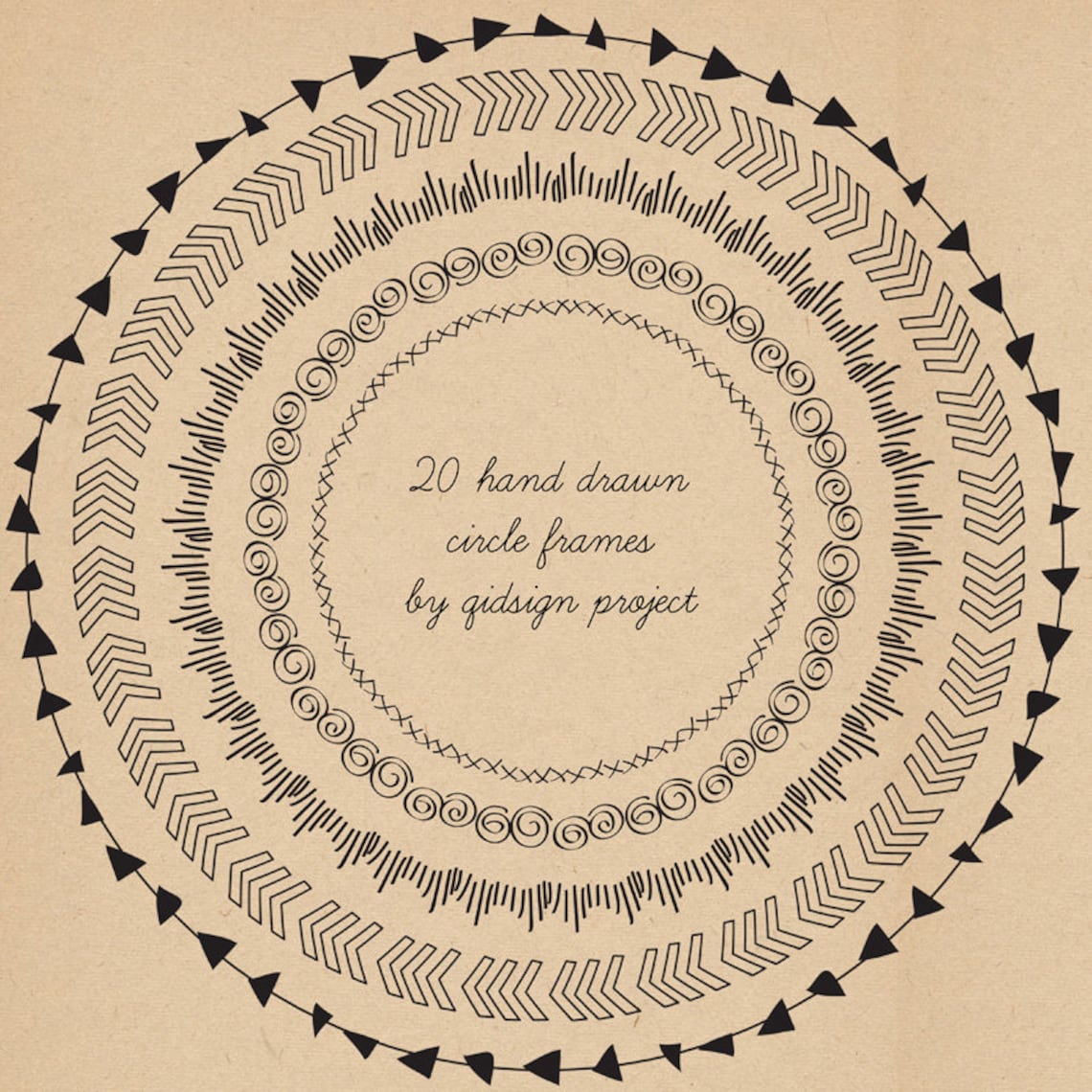 Hand Drawn Circle Frames PNG, Doodle Round Borders, Wedding Invitation ...
