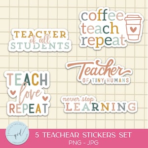 Printable Teacher Sticker for Laptop, Png Stickers, Back to School ...
