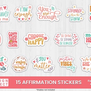 Adesivos de saúde mental, amor próprio e afirmação png, emoções, adesivos estéticos retrô de planejador digital para laptop, livro, garrafa de água