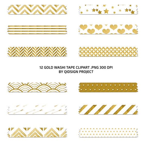 Washi Tape: Check It! Gold Clash