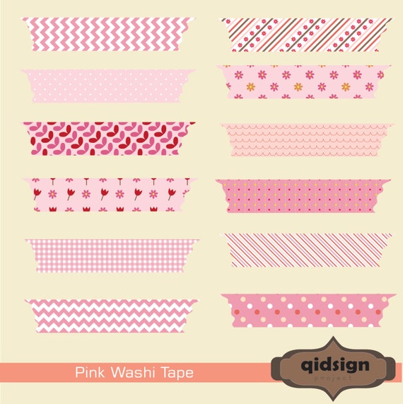 Digital Washi Tape Sticker, Washi Tape Clipart, Digital Planner